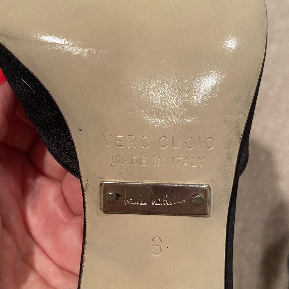 Nicole Miller Satin Slides Size 6 Nib - image 5